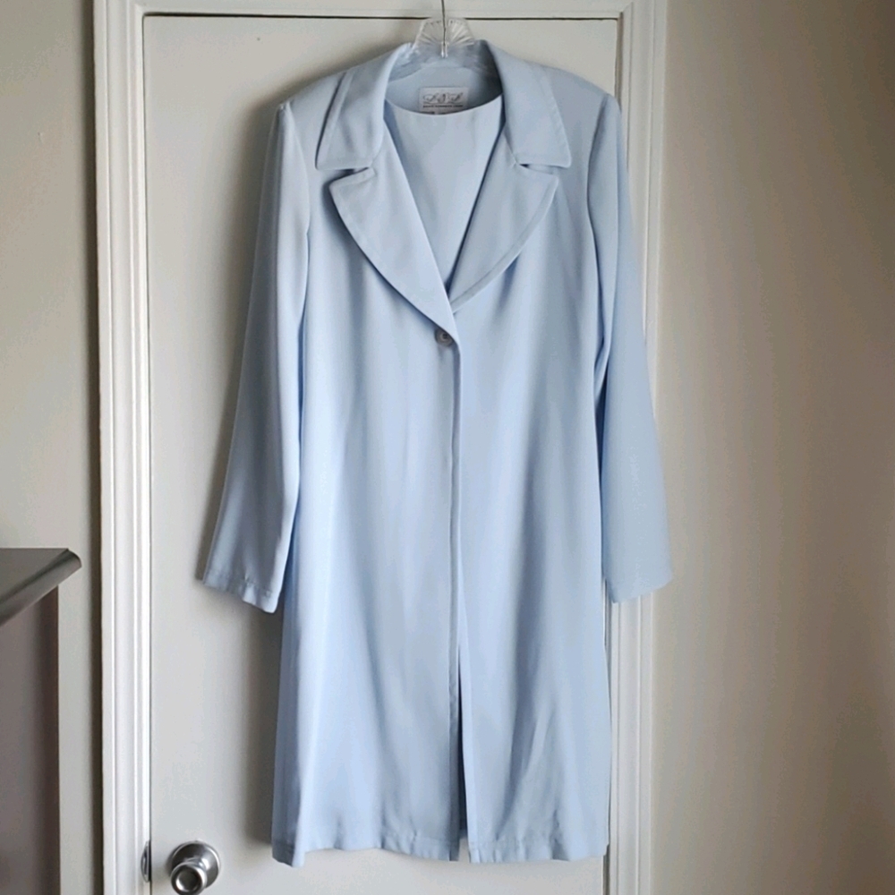 Baby Blue Long Elegant Legs Dress Suit